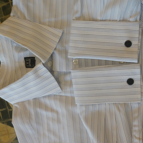 Ike Behar French Cuff Dress Shirt size 18" x 37" - Picture 4 of 7